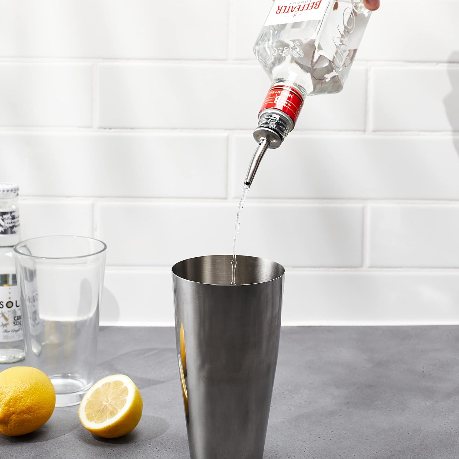 Universal Oil Bottle Cap – Free Flow Pourer Dispenser  Stainless Steel Precision Spout | Leak-Proof | Easy Pouring