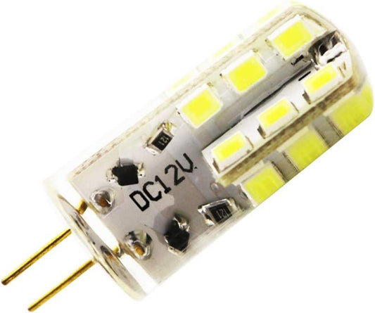 G4 LED light bulbs, 3 Watt, 12 V DC, 24 x 2835 SMD, 6000 K, cool white,