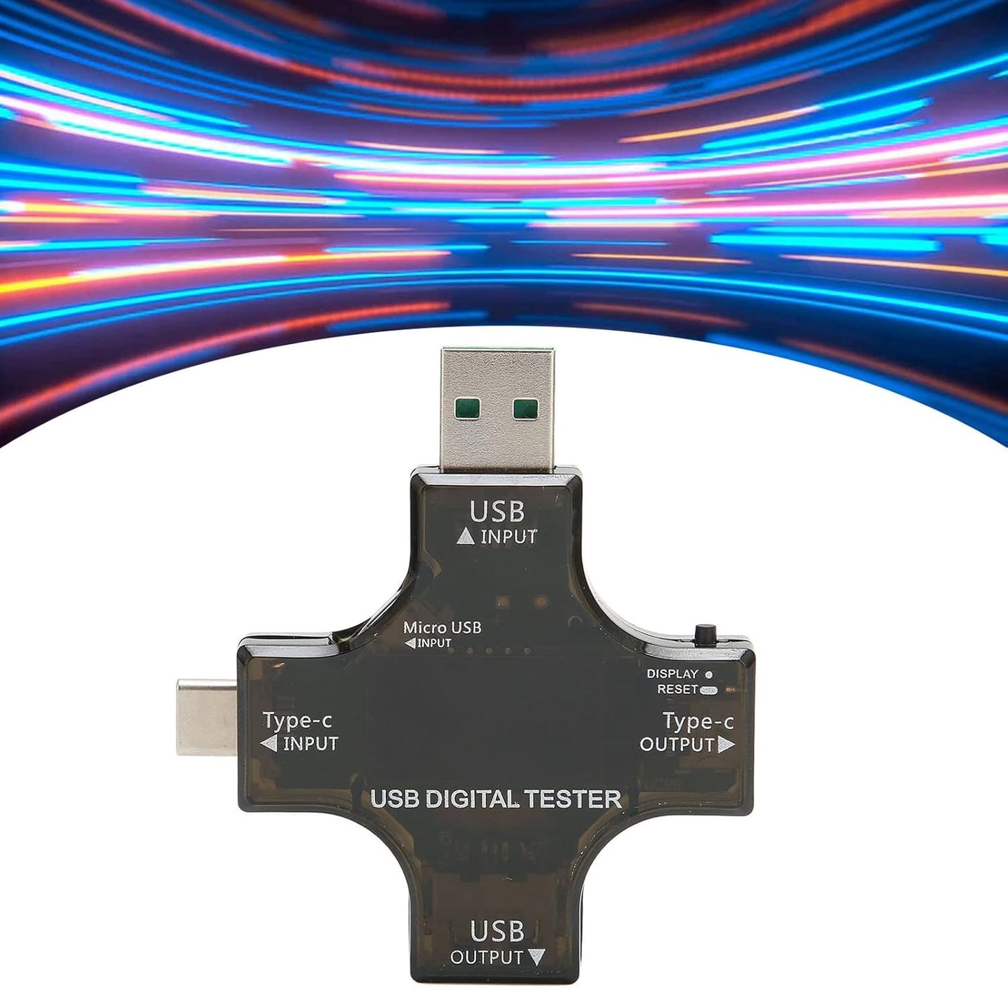 USB C Tester Multifunctional USB Safety Tester Voltage Meters USB 2 in 1 Type C Pd USB Power Current Voltage Meter Tester Voltmeter