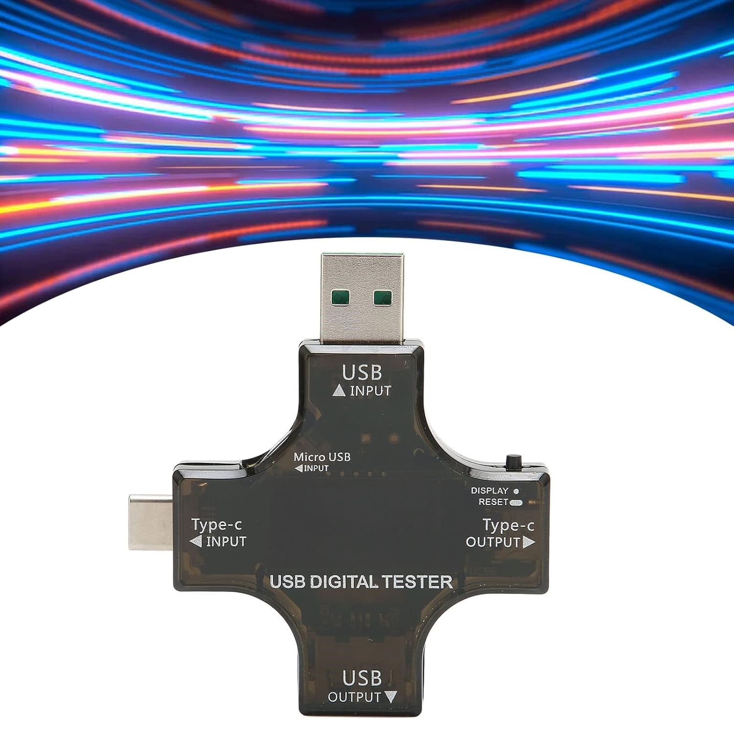 USB C Tester Multifunctional USB Safety Tester Voltage Meters USB 2 in 1 Type C Pd USB Power Current Voltage Meter Tester Voltmeter