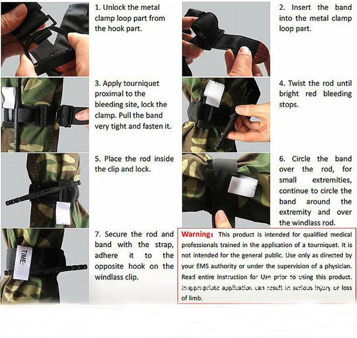Tactical Emergency Tourniquet Aluminum Rod One-Handed Operation Spinning First-Aid Supplies Rescue Life Outdoor Survival Tool