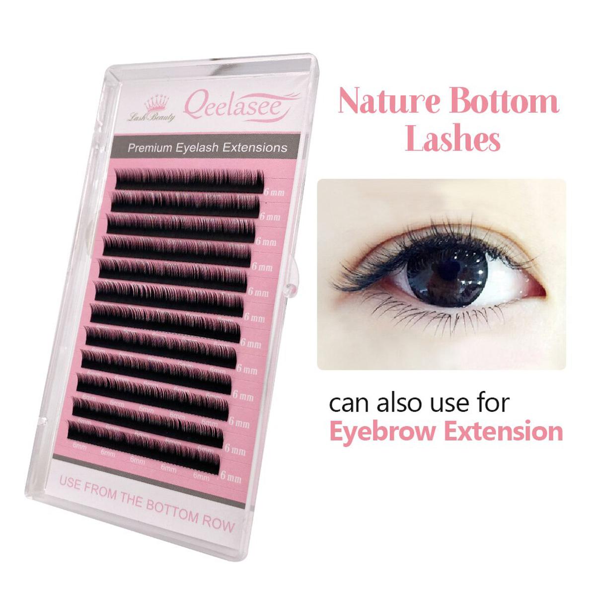 Qeelasee 0.05mm Curl D 9mm Russian Volume Mink Eyelash Extensions Soft Volume Makeup Eyelashes Premium Eye lash  Extensions