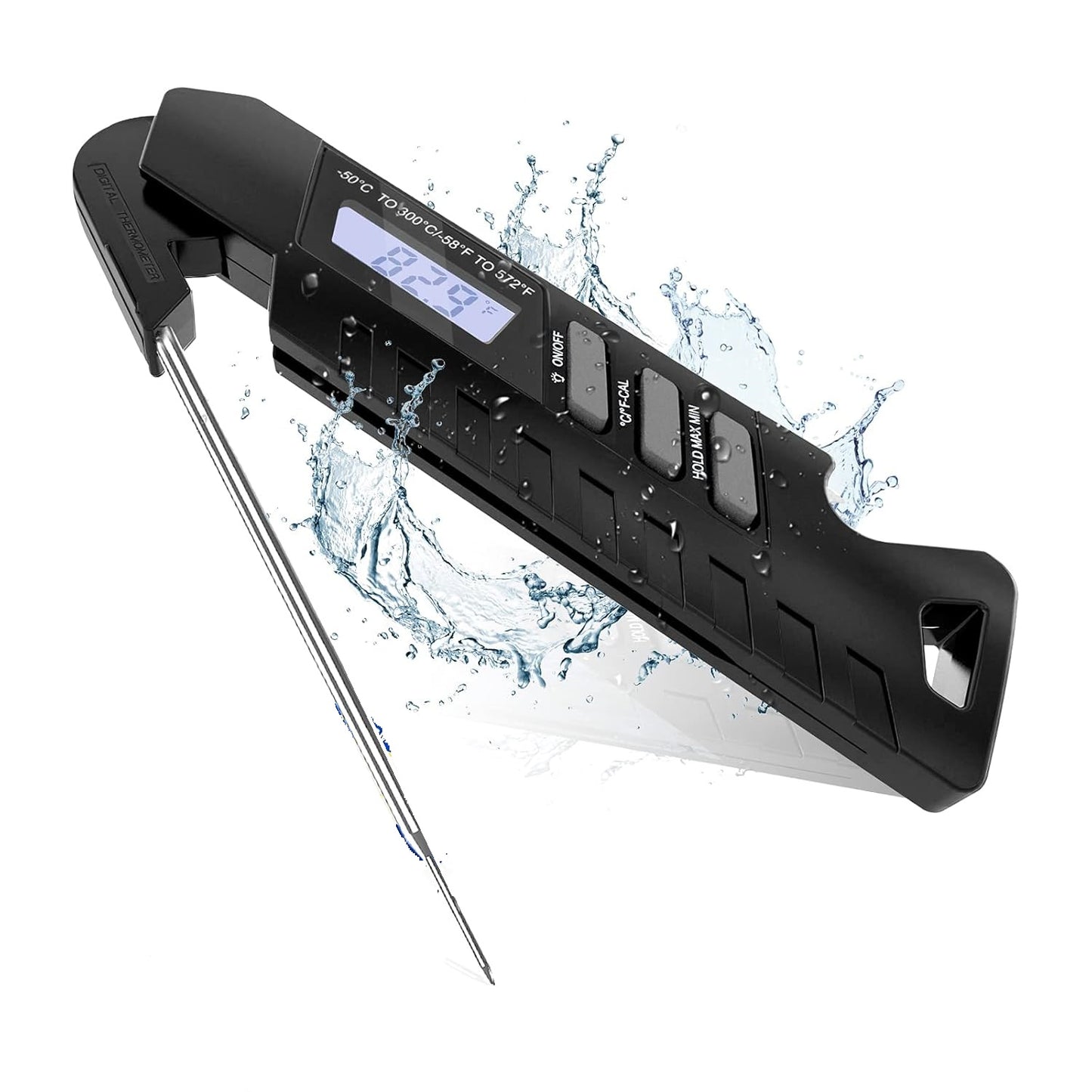 Maxuni Meat Thermometer, Digital Instant Read Meat Thermometer for Cooking and Grill, Waterproof Kitchen Thermometer with Backlight, Fast Cooking Thermometer for Grilling BBQ