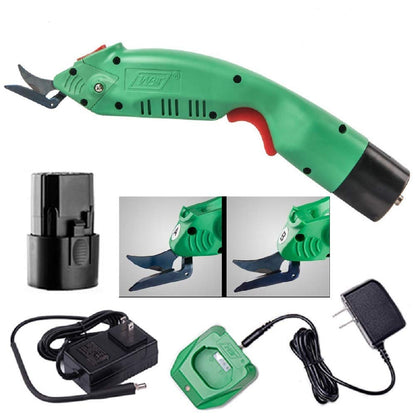 WBT-2 Cordless Electric Scissors for Cutting Fabric/Carpet/Sponge/Paperboard Fiberglass Scissor w/ 2 Blades 5000mAh Large Battery Low Noise