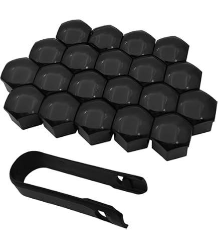 20 PCS Wheel Nut Covers Bolt Caps, 17mm Anti-Theft Wheel Lug Bolt Covers with Removal Tool,