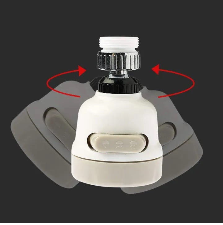 360°Rotatable 3 Modes Adjustment ABS Water Saving Tap Aerator Pressure Nozzle Adjustable Faucet Shower Head Filter Sprayer Spout for Kitchen Bathroom