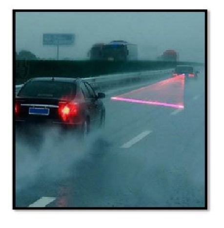Rear-End Automotive Red Laser Anti-Collision Fog Light – Waterproof Car Safety Warning Laser Tail Light for Night & Fog Driving