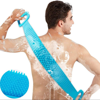Body Wash Silicone 150g 62 x 11cm Body Scrubber Belt Double Side Shower Belt Silicone Bath Body Brush A One Back Cleaning Exfoliating Body Scrubber Bath Shower Towel Silicone Body Wash Scrubber Belt for Men and Women