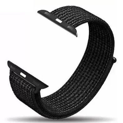 Woven Nylon Sport Loop Strap for iWatch Series 1,2,3 (42mm) Black/White Smart Watch Strap  (Black) hi Quality