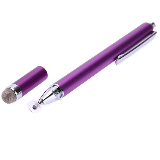 2-in-1 Capacitive Touch Screen Writing Drawing Stylus Pen Compatible with Conductive Fine + Microfiber Tip for iOS i-Phone i-pad, Android Smart-Phone Mobile Tablet Laptop PC  Metal A One