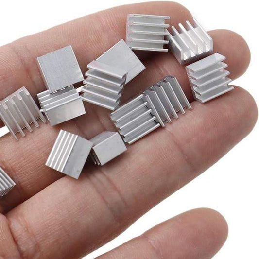 3 Pcs Mini Aluminium Heat Sink Heatsink Fin for Hobbies Raspberry PC IC LED Chipset Mainboard 3D Printer Stepper Motor Driver VGA RAM Cooling (Silver)