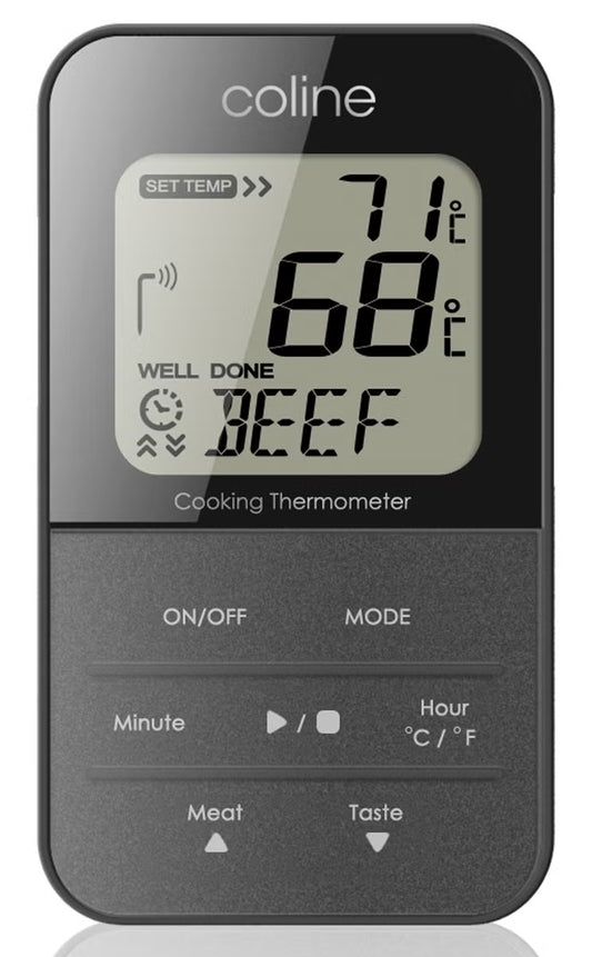 🌡️ Wireless Roasting Thermometer Coline – Digital BBQ & Oven Meat Thermometer with Probe for Kitchen & Grill