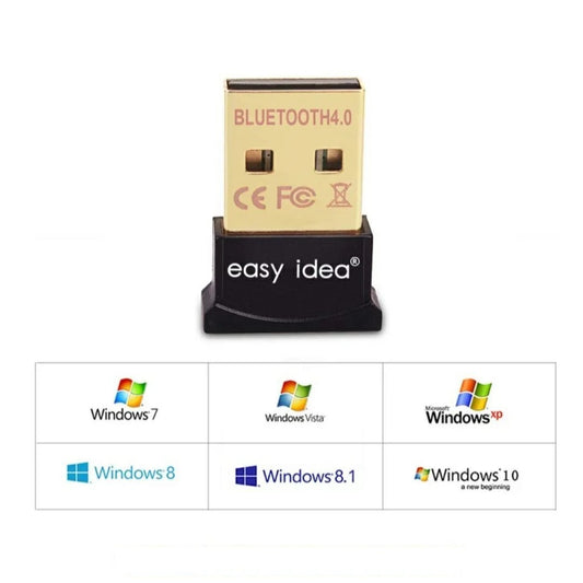 EASYIDEA Mini USB Bluetooth Adapter 4.0 Wireless Bluetooth Dongle Portable Dual Mode Transmitter 3Mbps Driver 33ft/10m