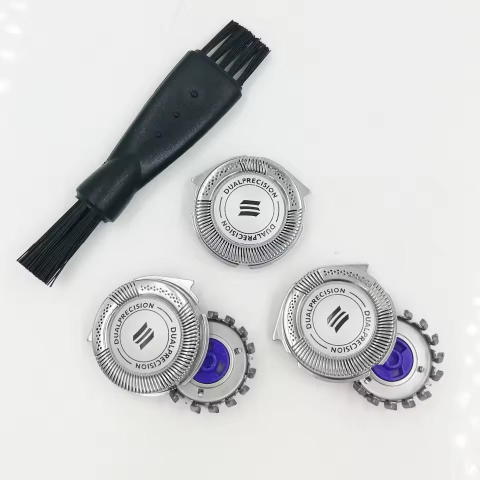 3pcs DualPrecision HQ8/52 Replacement Heads Fits Ph-ilips Norelco Shaving AT750/AT751 AT890 AT891 PT710 PT720 PT730 7110X 8831XL