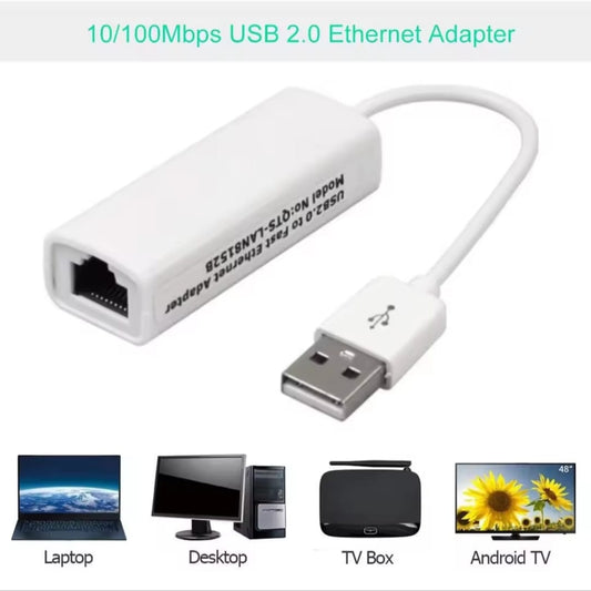 USB to RJ45 Lan network ethernet adapter card USB ethernet adapter 10/100Mbps network card connector for PC Laptop Windows