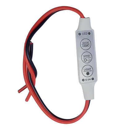 3 Keys 6 Mode LED Strip Light Controller 12V DC – 5 Speed Adjustable DIY Controller for RGB LED Strips Standard Model