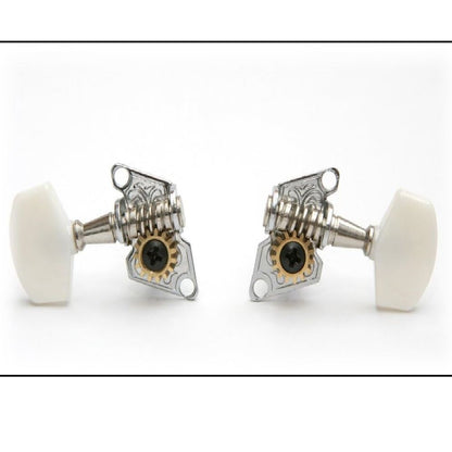 Open Gear Guitar Tuners Machine Heads 2L 2R Set Guitar Tuning Pegs for Acoustic Guitar Chrome Finish
