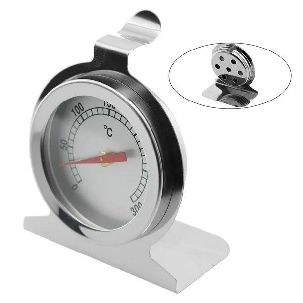 Oven Thermometer Stainless Steel Food Meats Cake Baking Temperature Gauge Glass Dial Cookware Meter Chef Gadget
