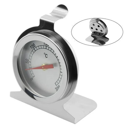 Oven Thermometer Stainless Steel Food Meats Cake Baking Temperature Gauge Glass Dial Cookware Meter Chef Gadget