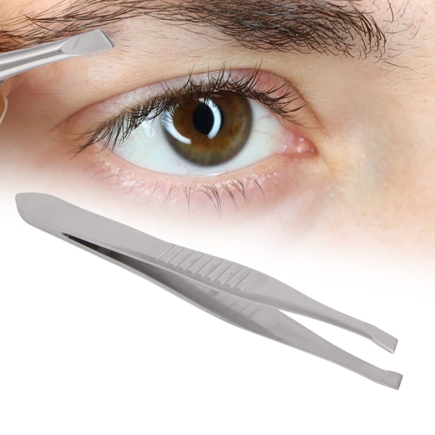 Easy View Slant Tweezer - Perfect For Facial Hair Removal For Women and Eyebrow Tweezers., Stainless Steel