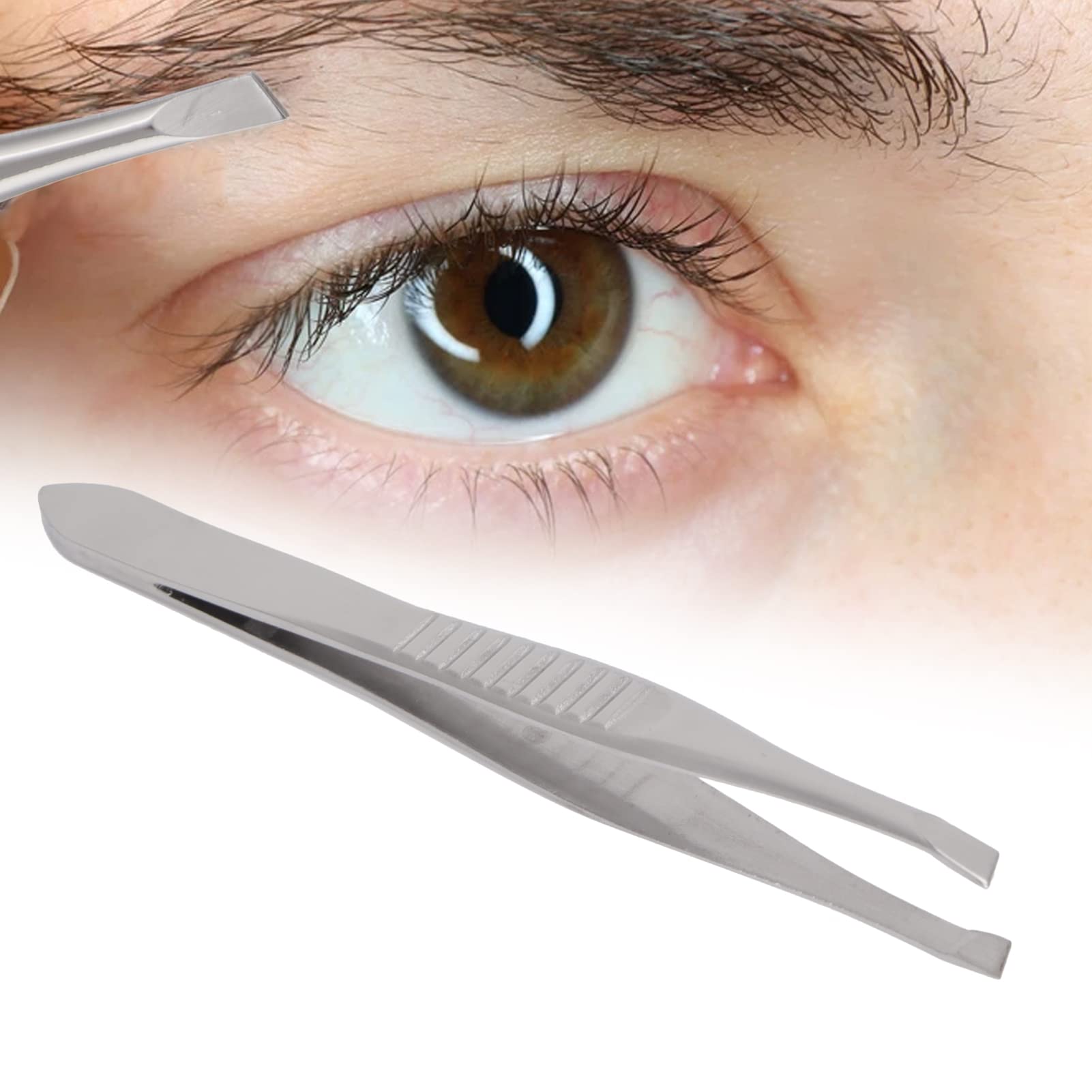 Easy View Slant Tweezer - Perfect For Facial Hair Removal For Women and Eyebrow Tweezers., Stainless Steel