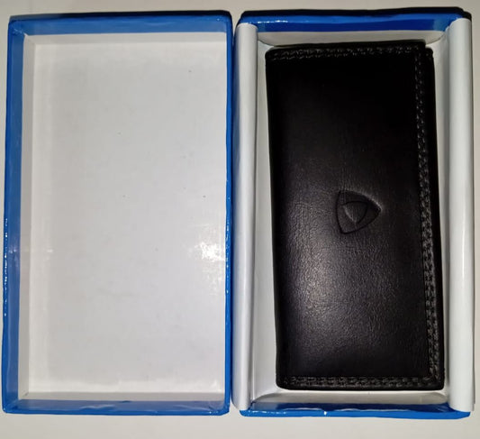 Premium Leather Key Holder Wallet with Key Ring – Compact Leather Key Case Organizer for Men & Women