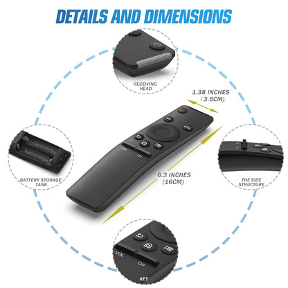 Smart Android LED TV Remote Replacement BN59-01259E TM1640 for Samsung LCD, LED, UHD & Smart TVs – Easy Pairing, Long Life
