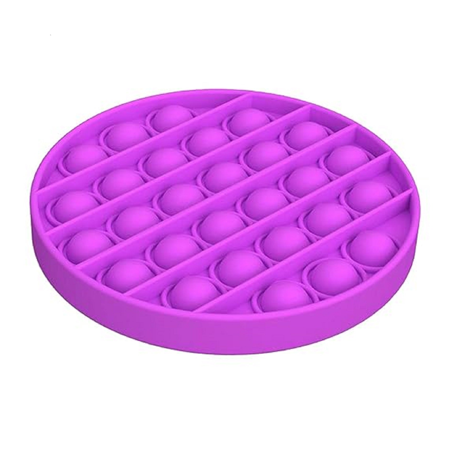 Push Bubble Fidget Sensory Toy Round Purple – Stress Relief Pop It Toy for Kids & Adults | Special Needs Autism Anxiety Reliever