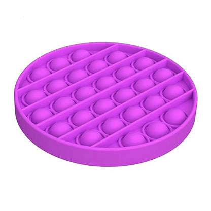 Push Bubble Fidget Sensory Toy Round Purple – Stress Relief Pop It Toy for Kids & Adults | Special Needs Autism Anxiety Reliever
