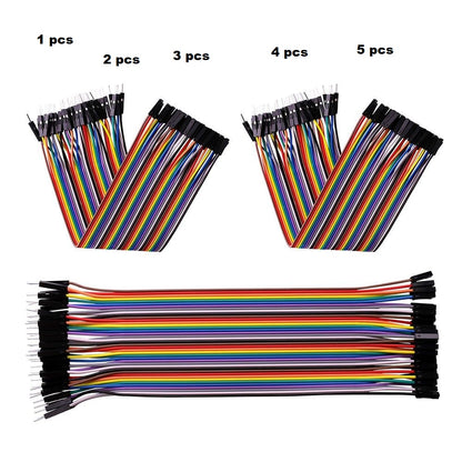 30cm Multicolored Jumper Wires Male to Female Kit – Breadboard Dupont Ribbon Cable Set for Arduino, Raspberry Pi & DIY Electronics Projects