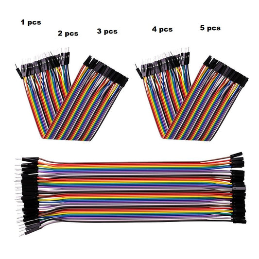 30cm Multicolored Jumper Wires Male to Female Kit – Breadboard Dupont Ribbon Cable Set for Arduino, Raspberry Pi & DIY Electronics Projects