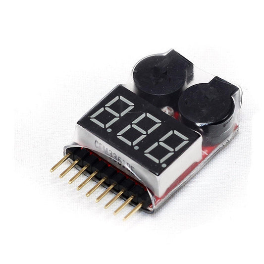 RC Voltage Display Battery Low Alarm Buzzer BX100 1S-8S Meter Tester Lipo Battery Monitor