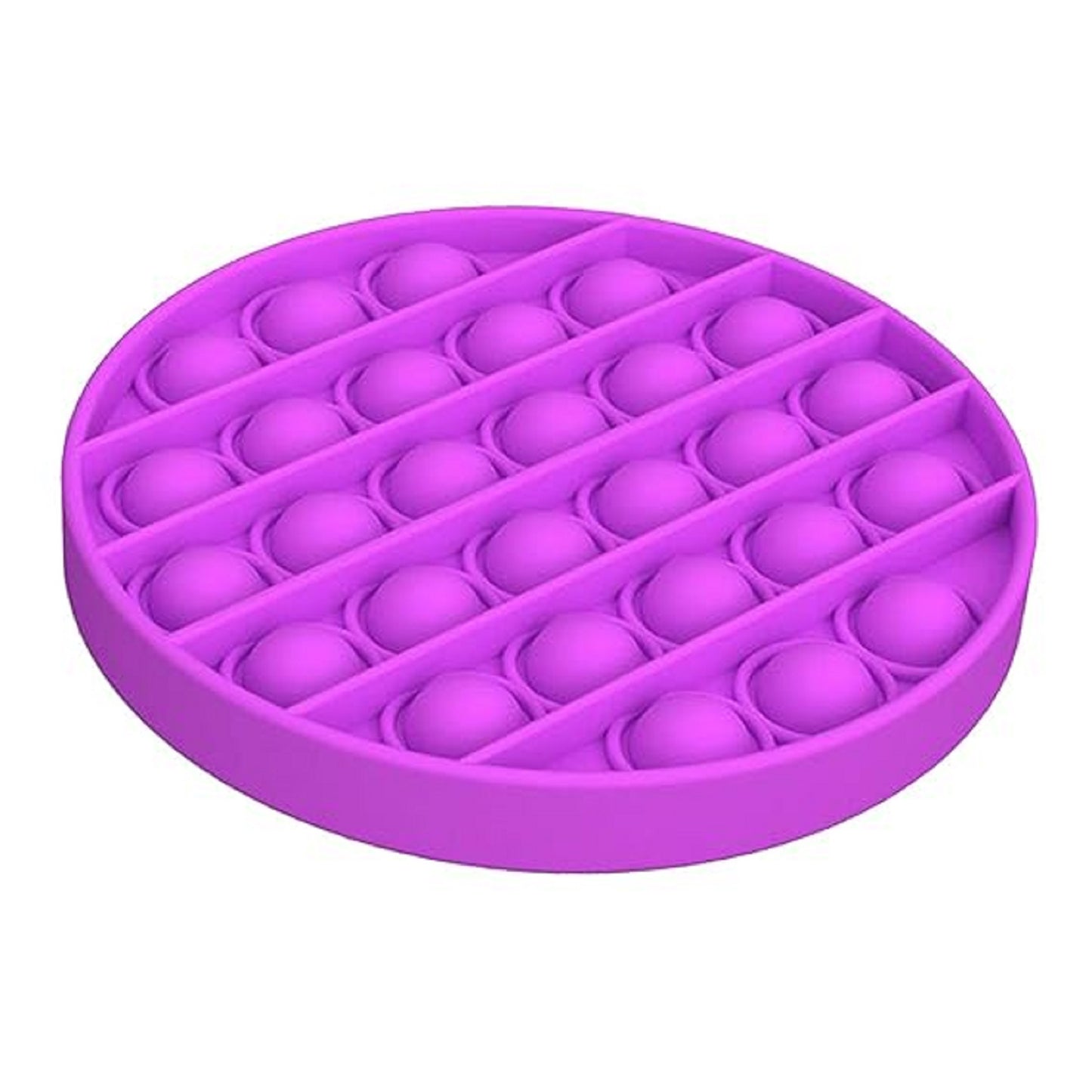 Push Bubble Fidget Sensory Toy Round Purple – Stress Relief Pop It Toy for Kids & Adults | Special Needs Autism Anxiety Reliever