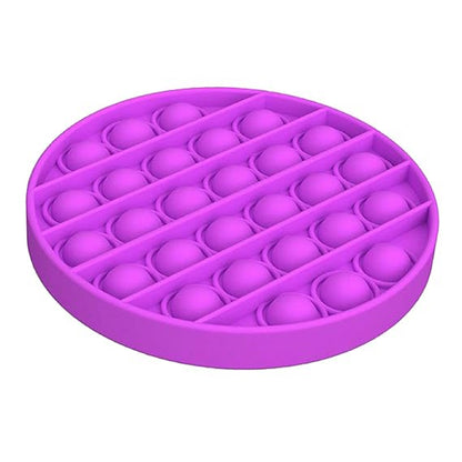 Push Bubble Fidget Sensory Toy Round Purple – Stress Relief Pop It Toy for Kids & Adults | Special Needs Autism Anxiety Reliever