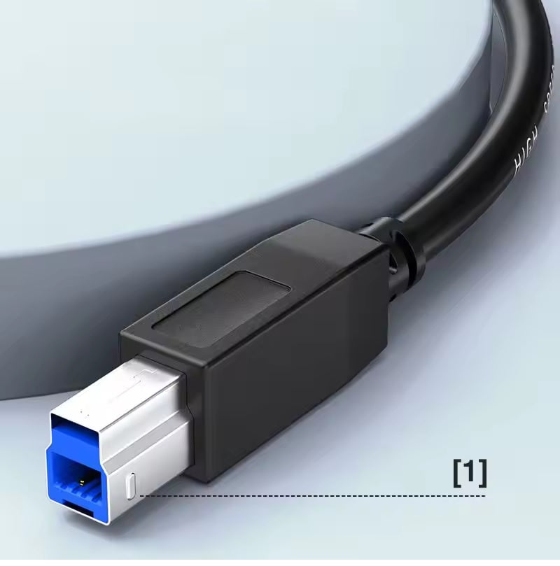 USB 3.0 Printer Cable – SuperSpeed 5 Gbps USB-A to B Male Cord Compatible with HP, Canon, Epson Printers, Scanners, Docking Stations, External Hard Drives & More