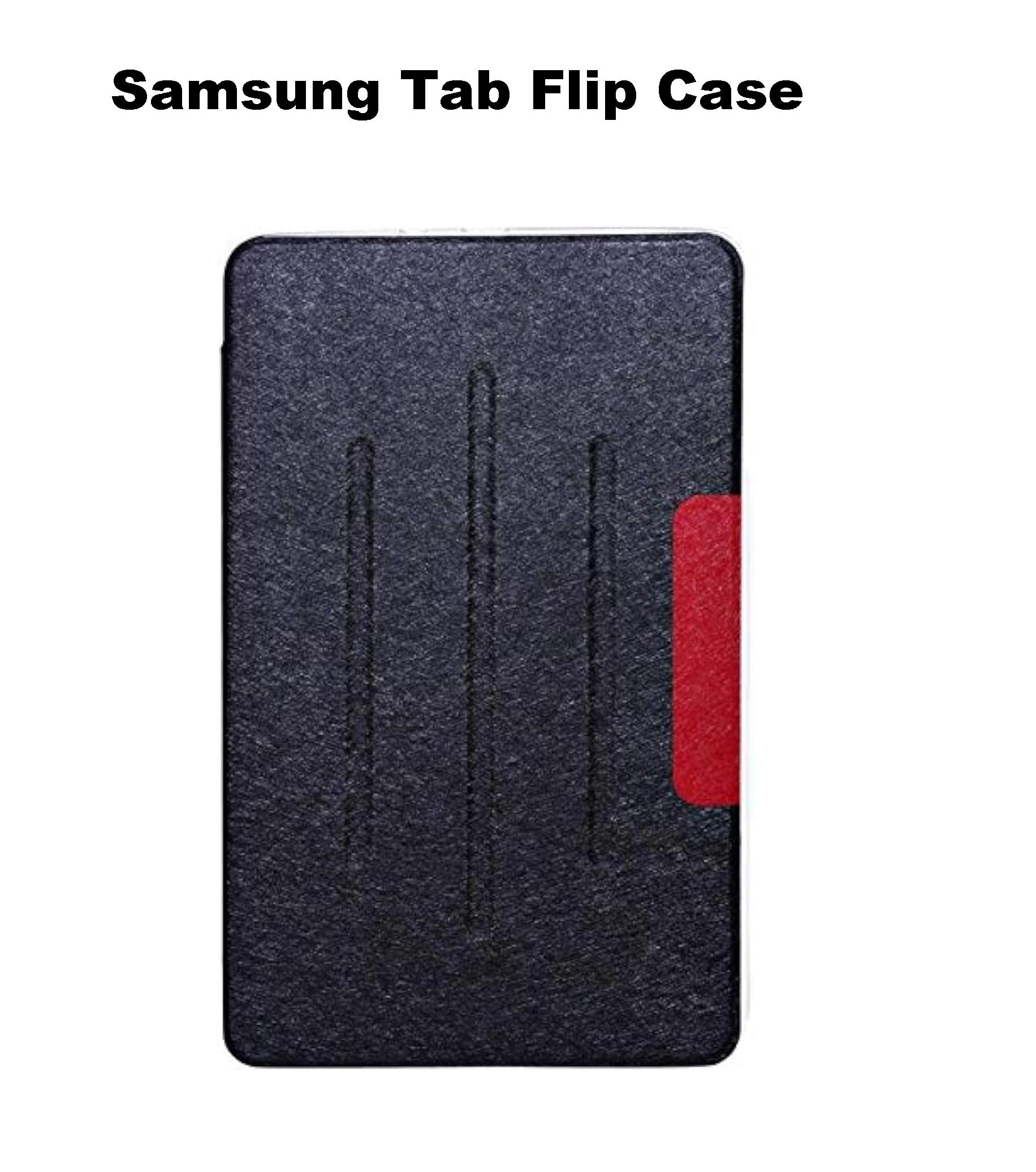 Tab A 7.0 T280 / T285 Flip Cover Black | Premium Leather Folio Stand Case | Shockproof Tablet Protection