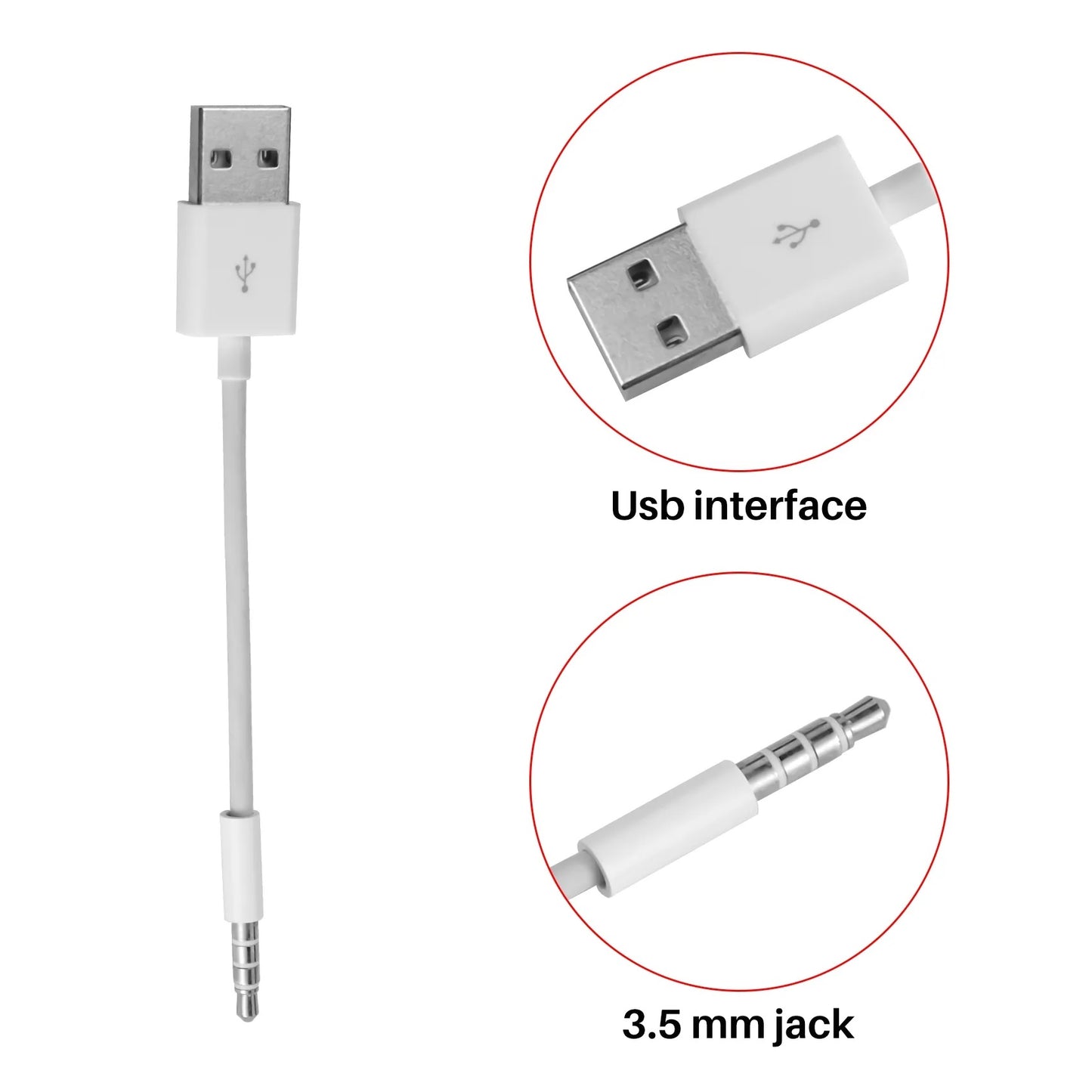 Shuffle USB Charging Data Cable – Compatible with 3rd, 4th, 5th, 6th & 7th Generation i.Pod