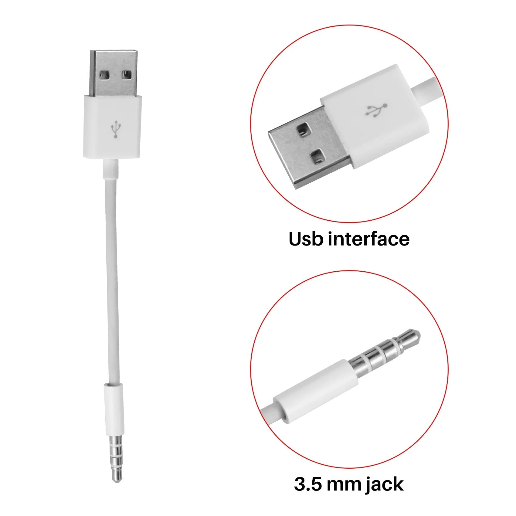 Shuffle USB Charging Data Cable – Compatible with 3rd, 4th, 5th, 6th & 7th Generation i.Pod