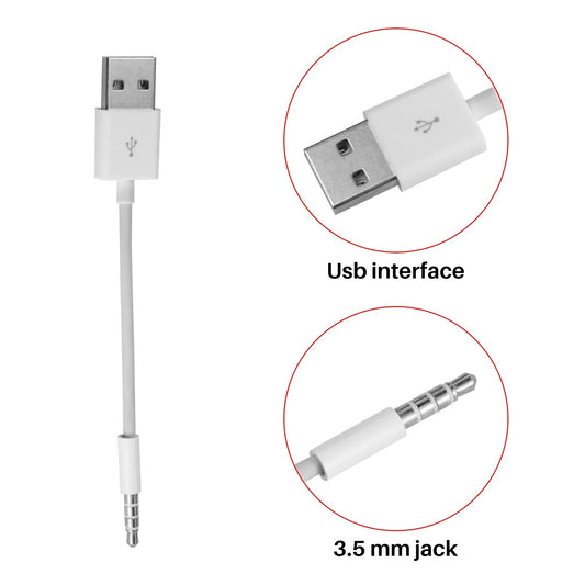 Shuffle USB Charging Data Cable – Compatible with 3rd, 4th, 5th, 6th & 7th Generation i.Pod