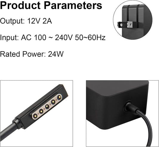 24W 12V 2A AC  orignal Adapter for Surface RT Surface Pro 1 and Surface 2 1512 1513 1516 1572 Orignal Charger