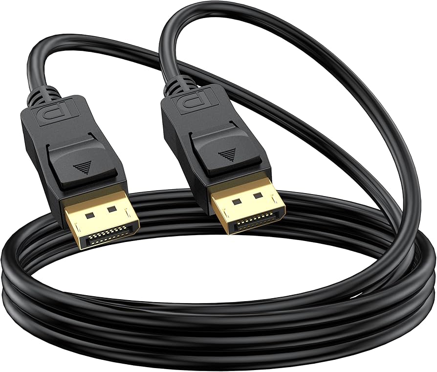 Generic DisplayPort to DisplayPort Cable DP to DP Male to Male 21.6Gbps HBR2 4K @60Hz Audio Video Black