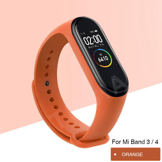 Premium Quality TPU Soft Silicon Orange Mi 4/3 Girls Strap m3/m4 Bracelet(Host Not included)