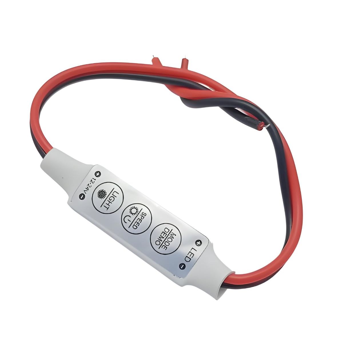 3 Keys 6 Mode LED Strip Light Controller 12V DC – 5 Speed Adjustable DIY Controller for RGB LED Strips Standard Model