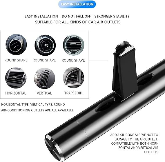 Car Air Freshener Smell In Car Air Vent Perfume Flavoring (metal Case) Air Vent Perfume Auto Interior Car Styling Accessories Custom Air Freshener  (1 Fragrance Stick Included)