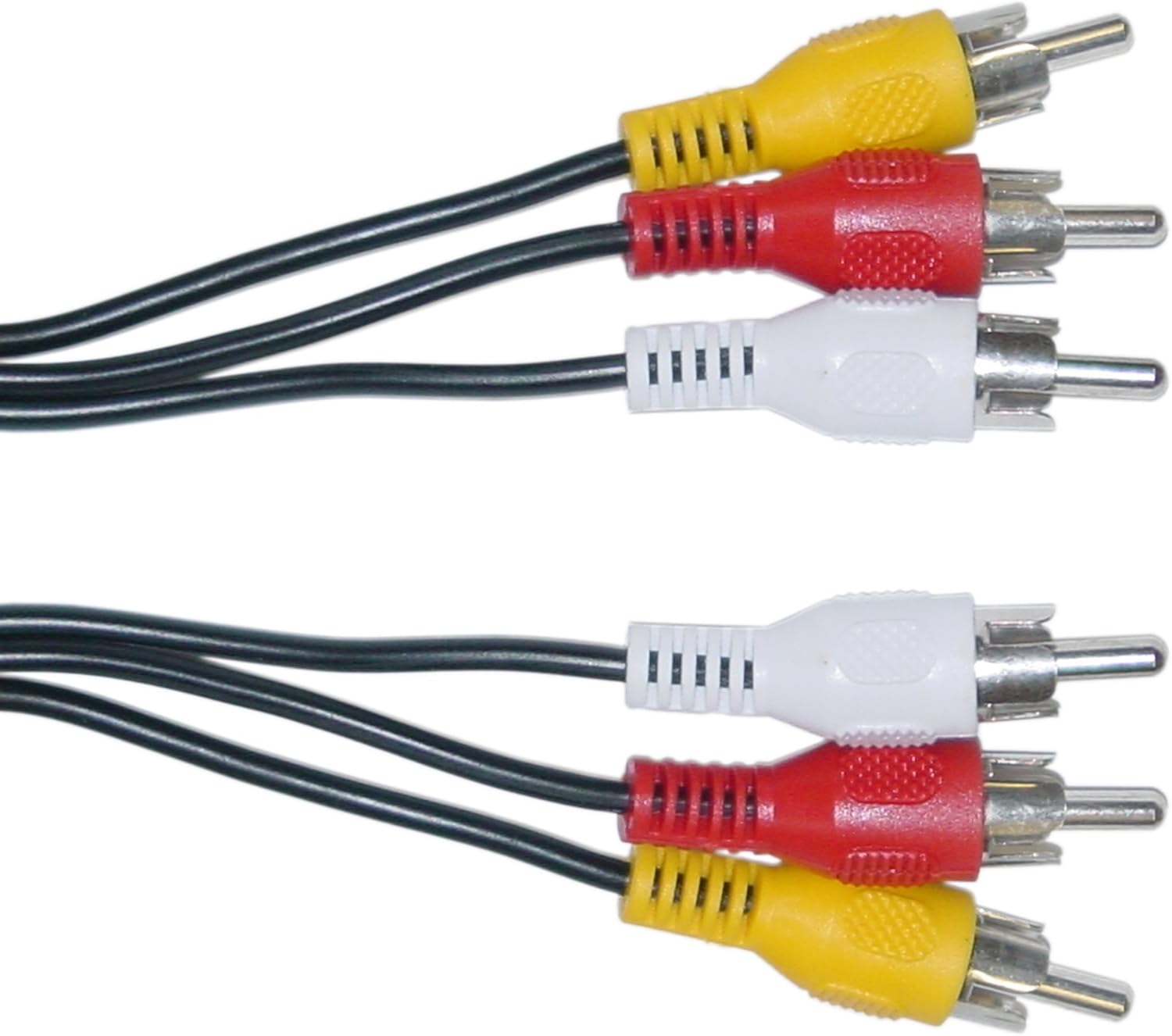 RCA Audio/Video Cable 1.5 And 2.5 Meter– 3 RCA Male to 3 RCA Male Composite Video & Stereo Audio Cord for TV, DVD, CD Player, Gaming Consoles – Black