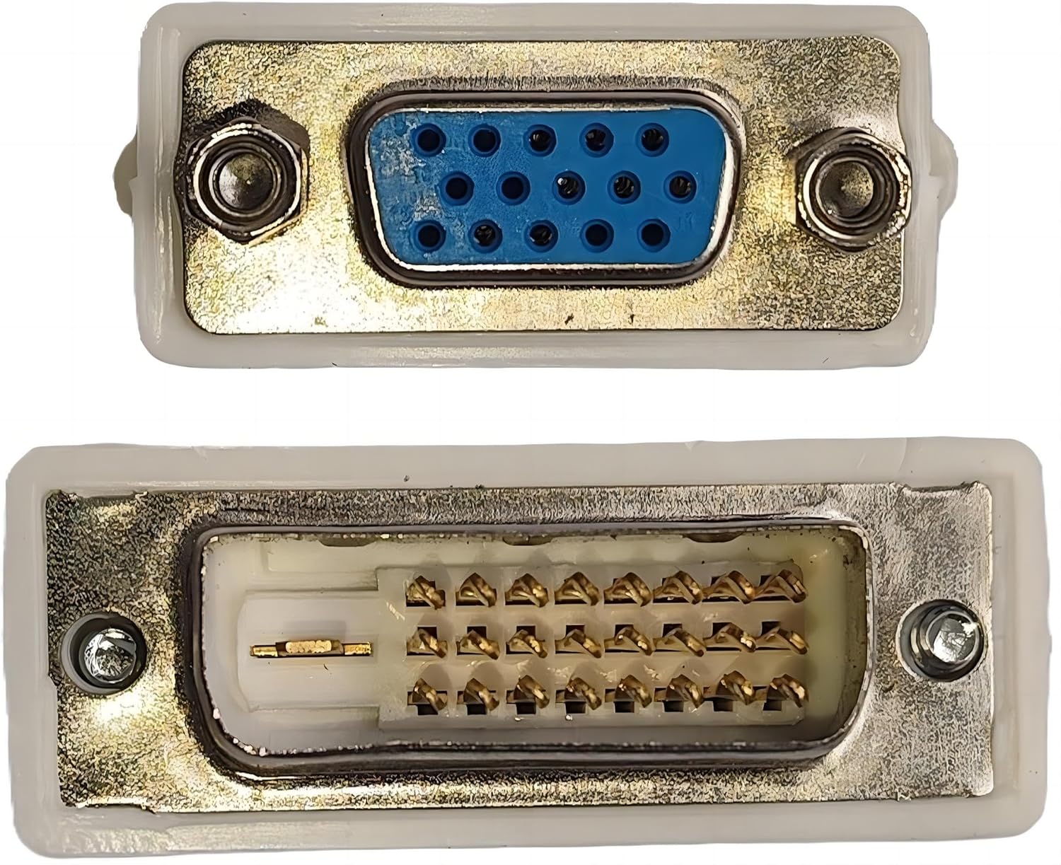 1 Pcs DVI 24+1 to VGA Adapter 1080P Video Connector Used for Computer mainframe to Connect with Various LCD Monitors and Digital TVs.