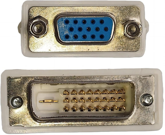 1 Pcs DVI 24+1 to VGA Adapter 1080P Video Connector Used for Computer mainframe to Connect with Various LCD Monitors and Digital TVs.