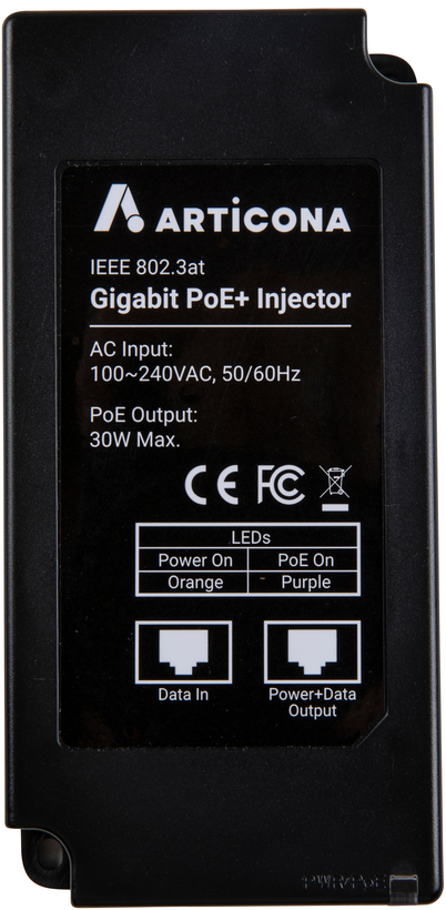 ARTICONA Gigabit 48V-56V DC PoE+ Injector 30W IEEE 802.3at Network Power Adapter