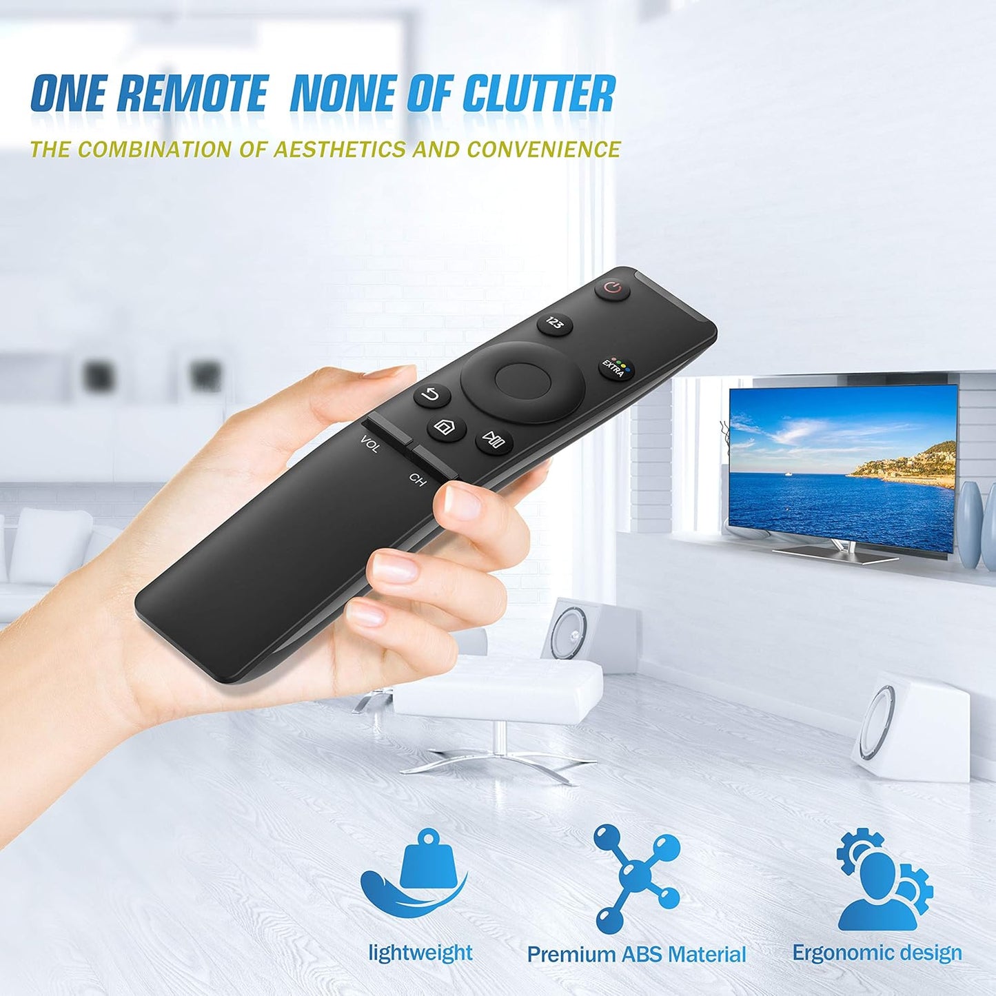 Smart Android LED TV Remote Replacement BN59-01259E TM1640 for Samsung LCD, LED, UHD & Smart TVs – Easy Pairing, Long Life