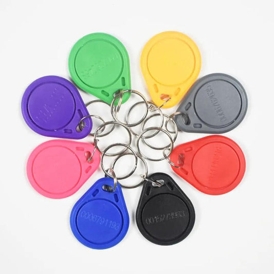 8pics RFID Tag Key Fob Keyfobs Keychain Ring Token 125Khz Proximity ID Card Chip EM4100 TK4100 for Access Control Attendance